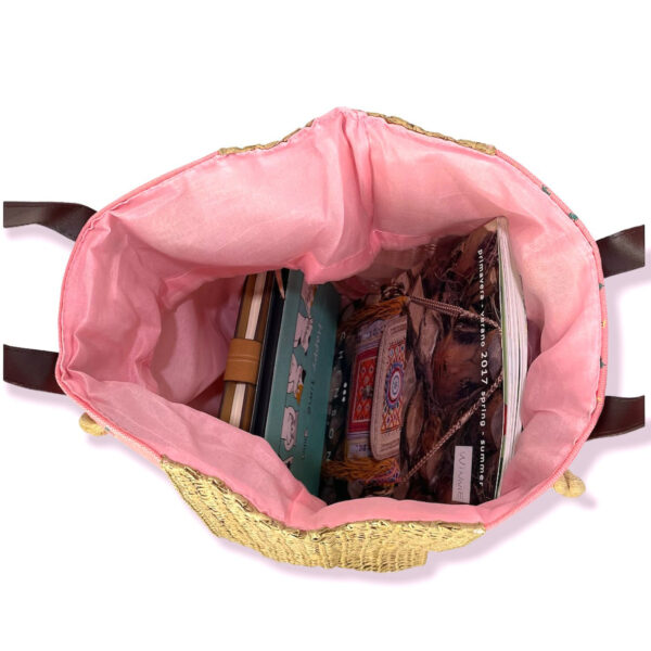 Bolso Shopper Rafia con Saquito Interior y Gran Capacidad para Mujer