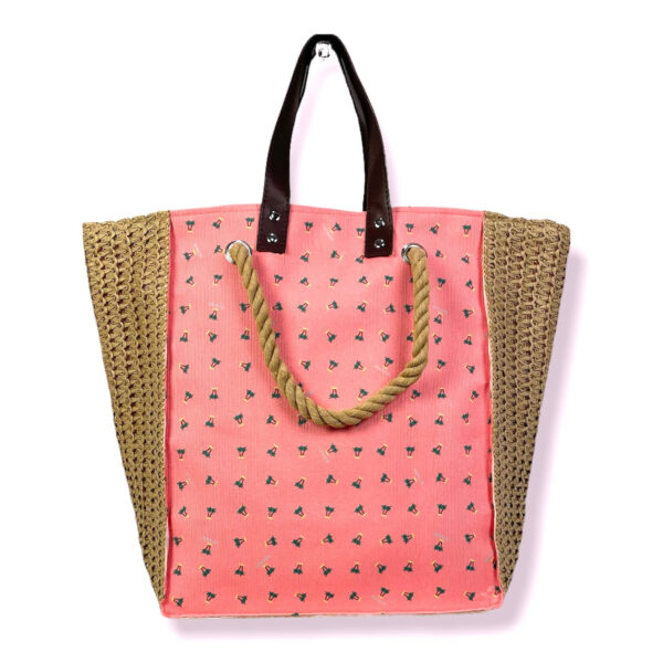 Bolso Shopper Rafia con Saquito Interior y Gran Capacidad para Mujer