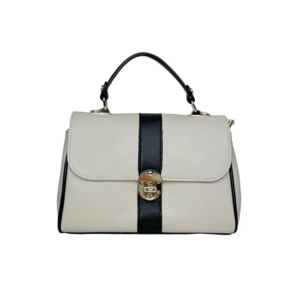 Bolso de Mano en Piel Italiana con 2 Bolsillos de Cremallera para Mujer - Imagen 9