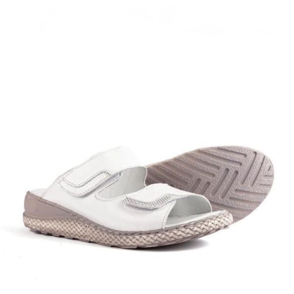 Sandalias de Piel para Pies Sensibles con Plantilla Acolchada y Tiras de Velcro