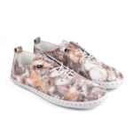 Zapatos de Piel con Diseño Flores, Cordones y Plantilla Acolchada y Extraíble