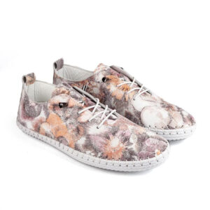 Zapatos de Piel con Diseño Flores, Cordones y Plantilla Acolchada y Extraíble