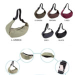 Riñonera Nylon para Mujer con Cierre de Cremallera y Bolsillo Trasero