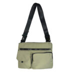 Bolso Bandolera Nylon para Mujer con 3 Bolsillos Frontales y Tira Ajustable