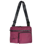 Bolso Bandolera Nylon para Mujer con 3 Bolsillos Frontales y Tira Ajustable