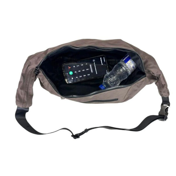 Riñonera Nylon para Mujer con Cierre de Cremallera y Bolsillo Trasero