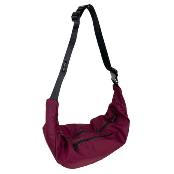 Riñonera Nylon para Mujer con Cierre de Cremallera y Bolsillo Trasero