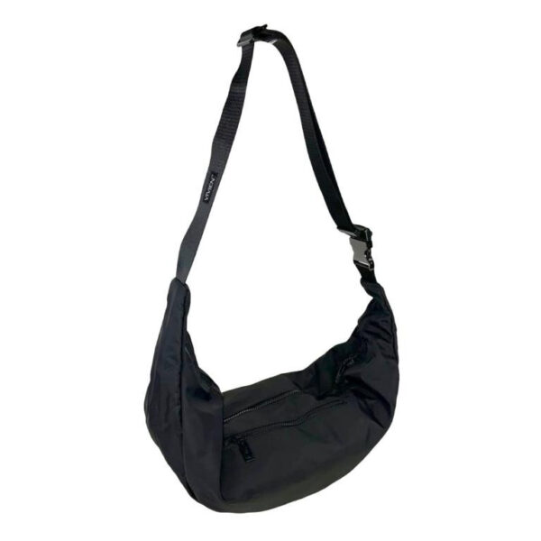 Riñonera Nylon para Mujer con Cierre de Cremallera y Bolsillo Trasero