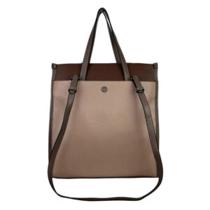 Amplio Bolso Sintético de Mano con Asas Largas y 3 Compartimentos de Mujer