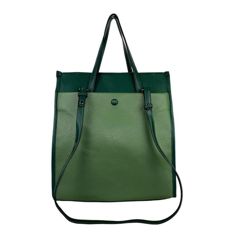 Amplio Bolso Sintético de Mano con Asas Largas y 3 Compartimentos de Mujer Amplio Bolso Sintético de Mano con Asas Largas y 3 Compartimentos de Mujer