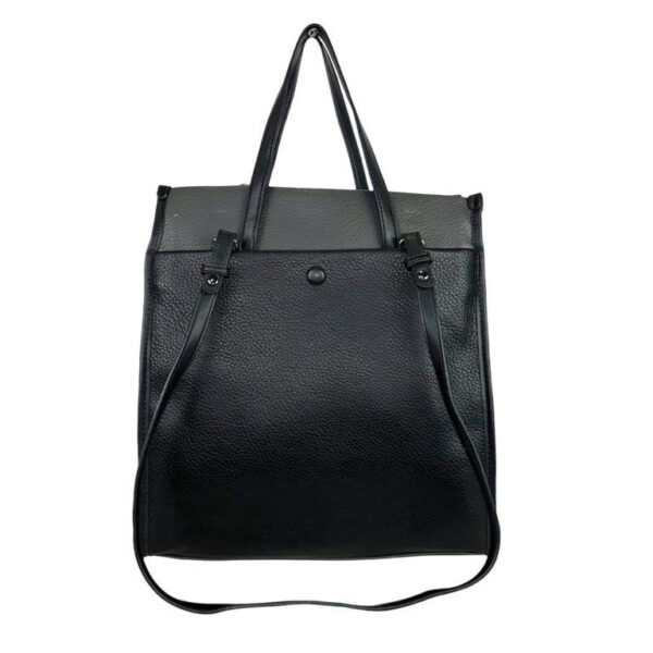 Amplio Bolso Sintético de Mano con Asas Largas y 3 Compartimentos de Mujer