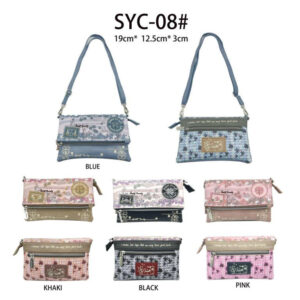 Bolso Bandolera Sweet Candy con Solapa, Cremallera y Bolsillos Exteriores Mujer