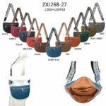 Riñonera Sintética Mujer con Bolsillos Exteriores y Compartimentos Interiores