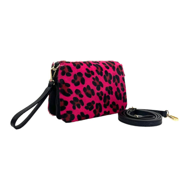 Bolso de Mano Animal Print de Piel con Pelito y Gran Calidad para Mujer