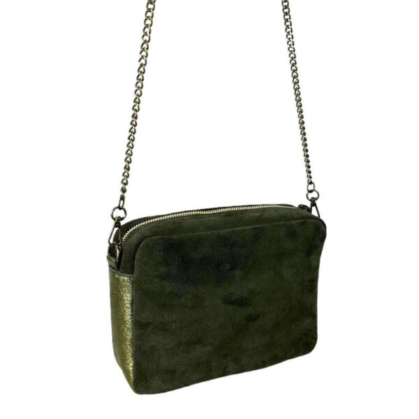 Bolso Bandolera de Piel con Diseño Animal Print y Cremallera para Mujer