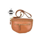 Amplia Riñonera de Piel Italiana para Mujer con Bolsillo Frontal y Cremallera - Imagen 15