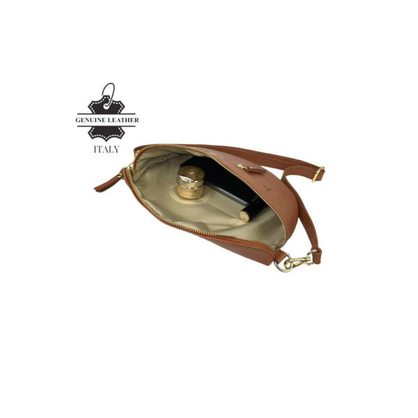 Amplia Riñonera de Piel Italiana para Mujer con Bolsillo Frontal y Cremallera - Imagen 17
