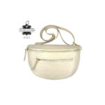 Amplia Riñonera de Piel Italiana para Mujer con Bolsillo Frontal y Cremallera - Imagen 8