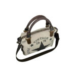 Amplio Bolso de Lona con Asas Cortas de Piel y Tira Bandolera para Mujer - Imagen 15