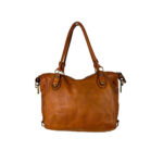 Amplio Bolso Vintage Mujer de Piel Lavado con Bolsillos Frontales - Imagen 9