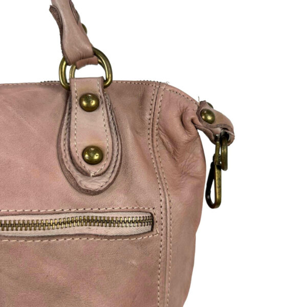 Amplio Bolso Vintage Mujer de Piel Lavado con Bolsillos Frontales - Imagen 8