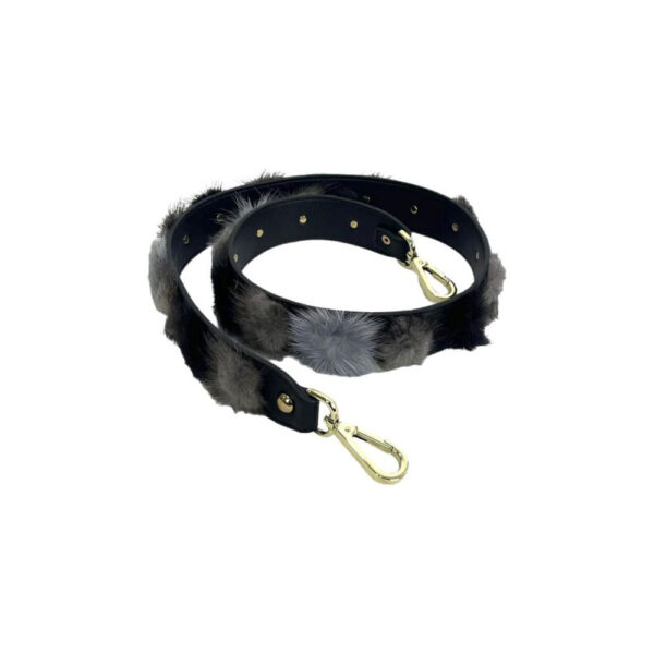 Asa para Bolso de Piel con Pompones Decorativos de Pelito - Imagen 4