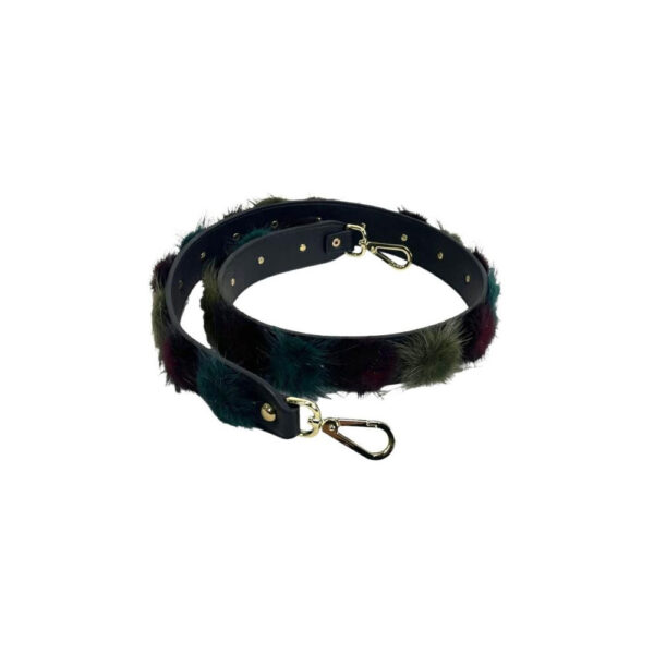 Asa para Bolso de Piel con Pompones Decorativos de Pelito - Imagen 2