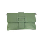 Bolso Bandolera en Piel Italiana para Mujer con Hebilla Decorativa, Solapa y Cremallera - Imagen 4