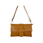 Bolso Bandolera en Piel Italiana para Mujer con Hebilla Decorativa, Solapa y Cremallera - Imagen 5