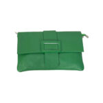 Bolso Bandolera en Piel Italiana para Mujer con Hebilla Decorativa, Solapa y Cremallera - Imagen 13