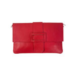 Bolso Bandolera en Piel Italiana para Mujer con Hebilla Decorativa, Solapa y Cremallera - Imagen 16