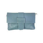 Bolso Bandolera en Piel Italiana para Mujer con Hebilla Decorativa, Solapa y Cremallera - Imagen 17