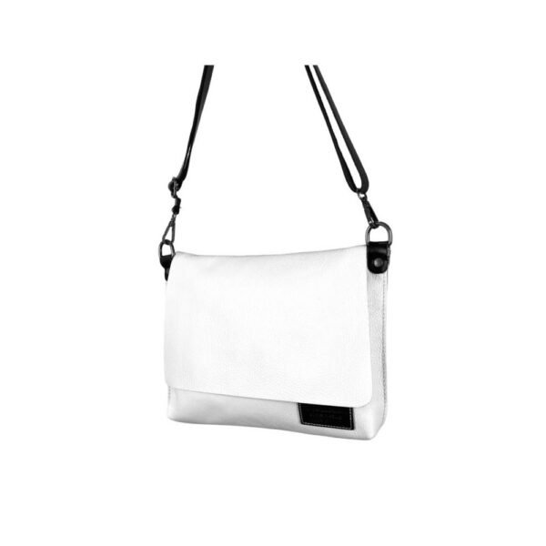 Bolso Bandolera De Piel Natural para Mujer con Solapa y Cremallera - Imagen 7