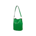 Bolso cubo de Hombro en Piel Italiana para Mujer con Cierre de Botón - Imagen 7