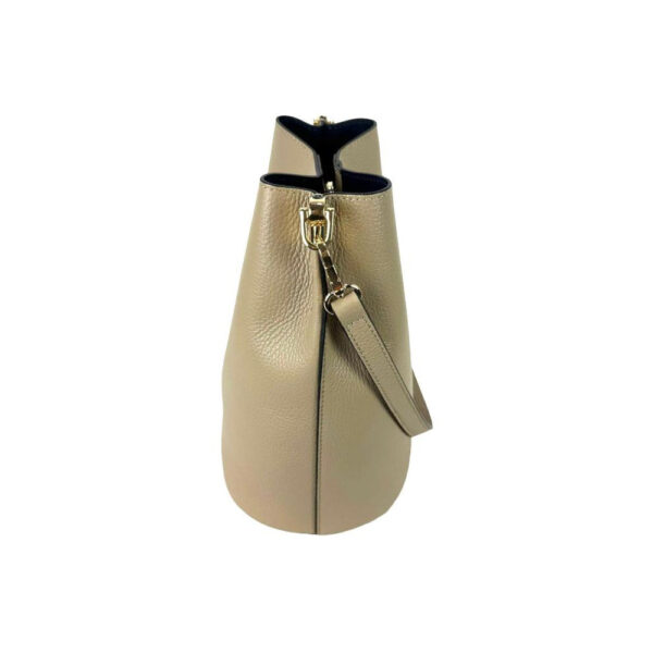 Bolso cubo de Hombro en Piel Italiana para Mujer con Cierre de Botón - Imagen 13