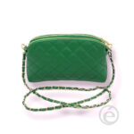 Bolso de piel con asa larga estilo cadena - Imagen 8