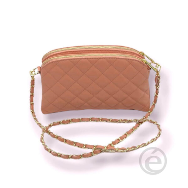 Bolso de piel con asa larga estilo cadena - Imagen 3