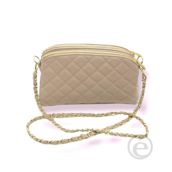 Bolso de piel con asa larga estilo cadena - Imagen 4