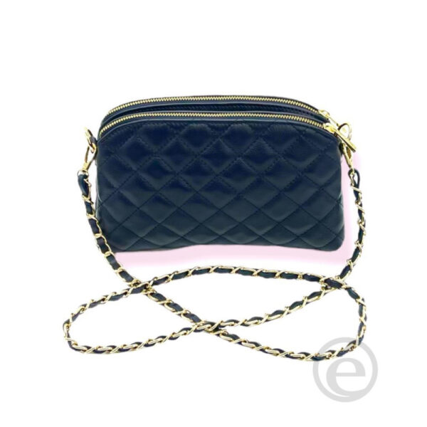 Bolso de piel con asa larga estilo cadena - Imagen 6