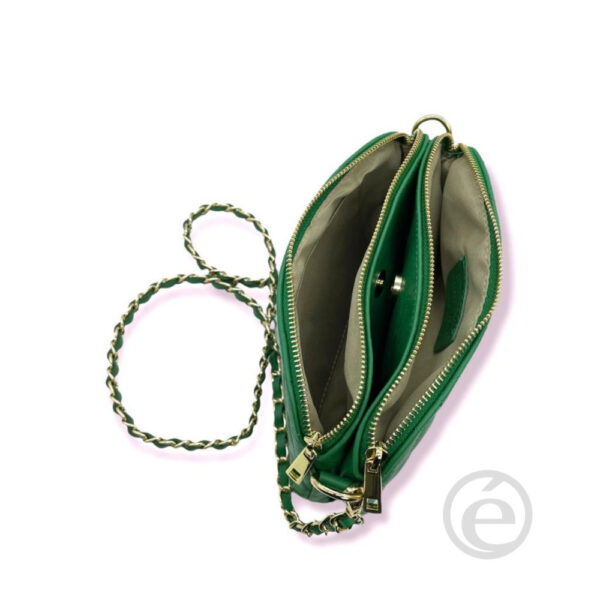 Bolso de piel con asa larga estilo cadena - Imagen 7