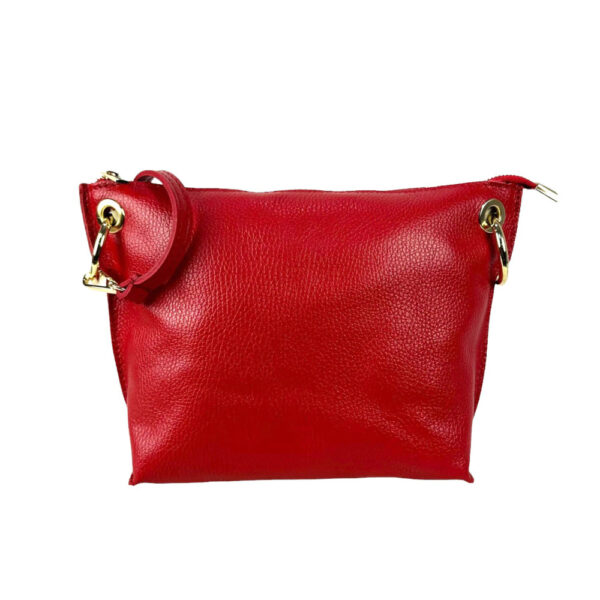 Bolso de Piel de Grano con Cremallera y Bolsillo trasero para Mujer - Imagen 13