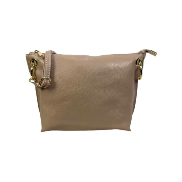 Bolso de Piel de Grano con Cremallera y Bolsillo trasero para Mujer - Imagen 3