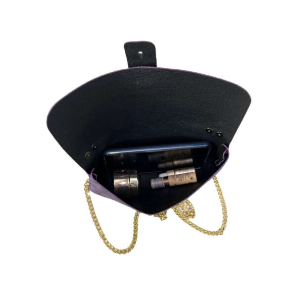 Bolso de Piel Metalizado tipo Sobre con Broche de Abeja para Mujer - Imagen 11