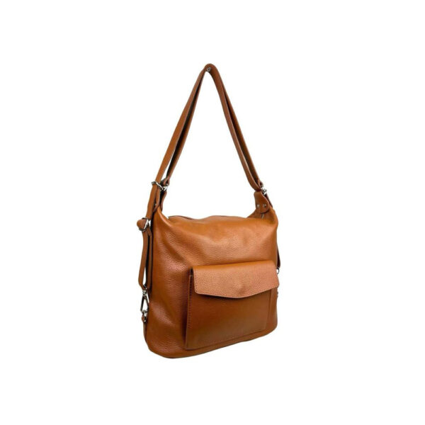 Bolso-Mochila de Piel Italiana para Mujer con Gran Capacidad y Bolsillo Frontal - Imagen 10