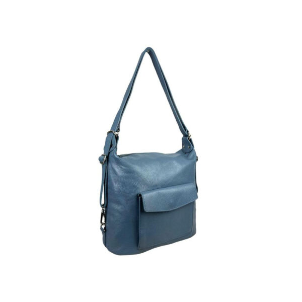 Bolso-Mochila de Piel Italiana para Mujer con Gran Capacidad y Bolsillo Frontal - Imagen 11