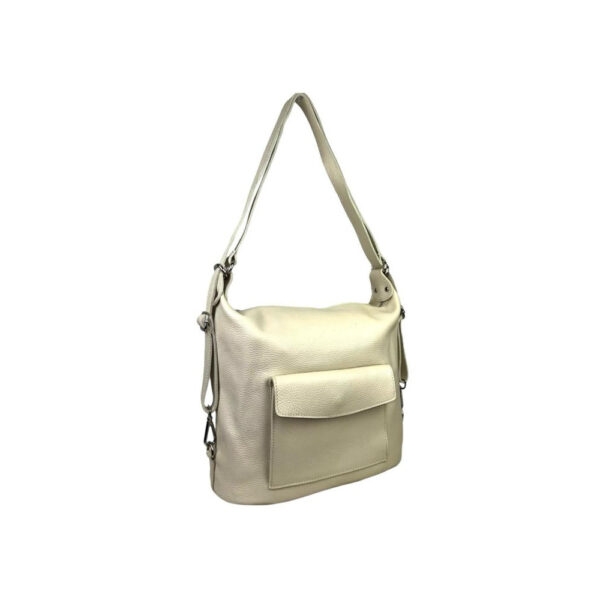 Bolso-Mochila de Piel Italiana para Mujer con Gran Capacidad y Bolsillo Frontal - Imagen 12