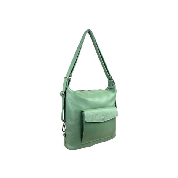 Bolso-Mochila de Piel Italiana para Mujer con Gran Capacidad y Bolsillo Frontal - Imagen 3