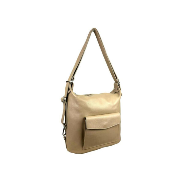 Bolso-Mochila de Piel Italiana para Mujer con Gran Capacidad y Bolsillo Frontal - Imagen 13