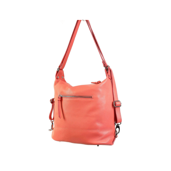 Bolso-Mochila de Piel Italiana para Mujer con Gran Capacidad y Bolsillo Frontal - Imagen 9