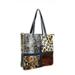 Bolso Shopper de Piel Animal Print con Diseño Exclusivo Mujer - Imagen 16